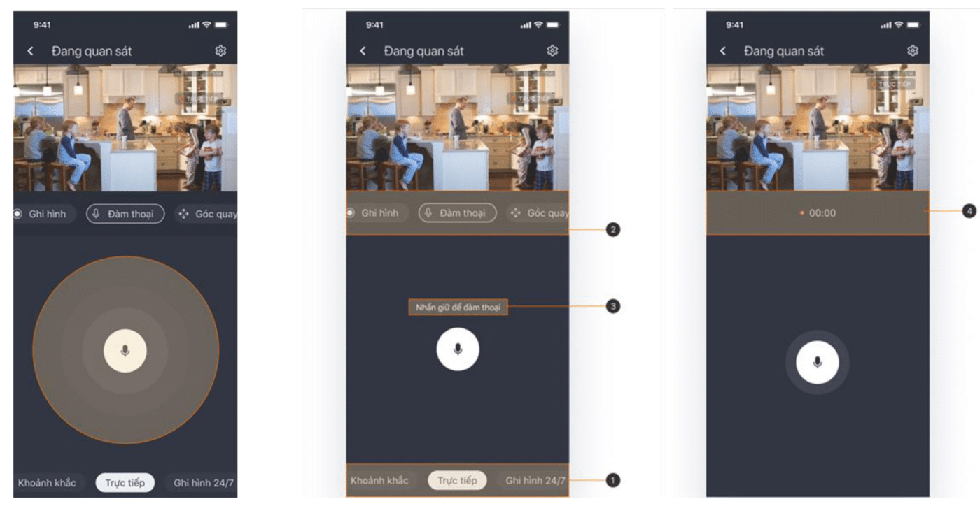 tính năng đàm thoại 2 chiều của fpt camera play